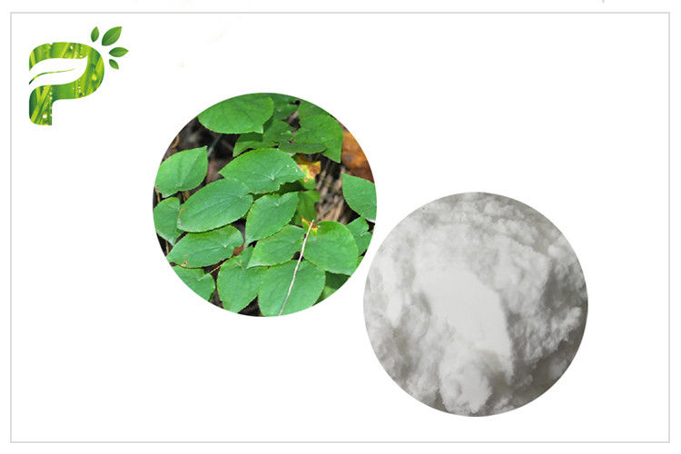 CAS 489 32 7 المكملات الغذائية الطبيعية عشبة قرنية الماعز الاعشاب ابيمديوم استخراج Icariins Icariin